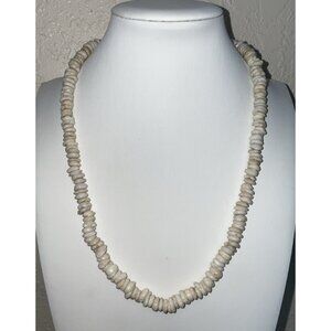 Vintage Hawaiian Surfer Puka Shell Bead Necklace Barrel Clasp 20” Approx 8 mm